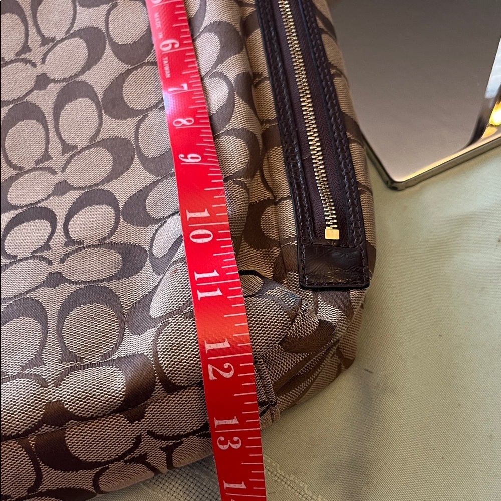 Coach Tan and dark brown Signature Tote - Picture 7 of 13